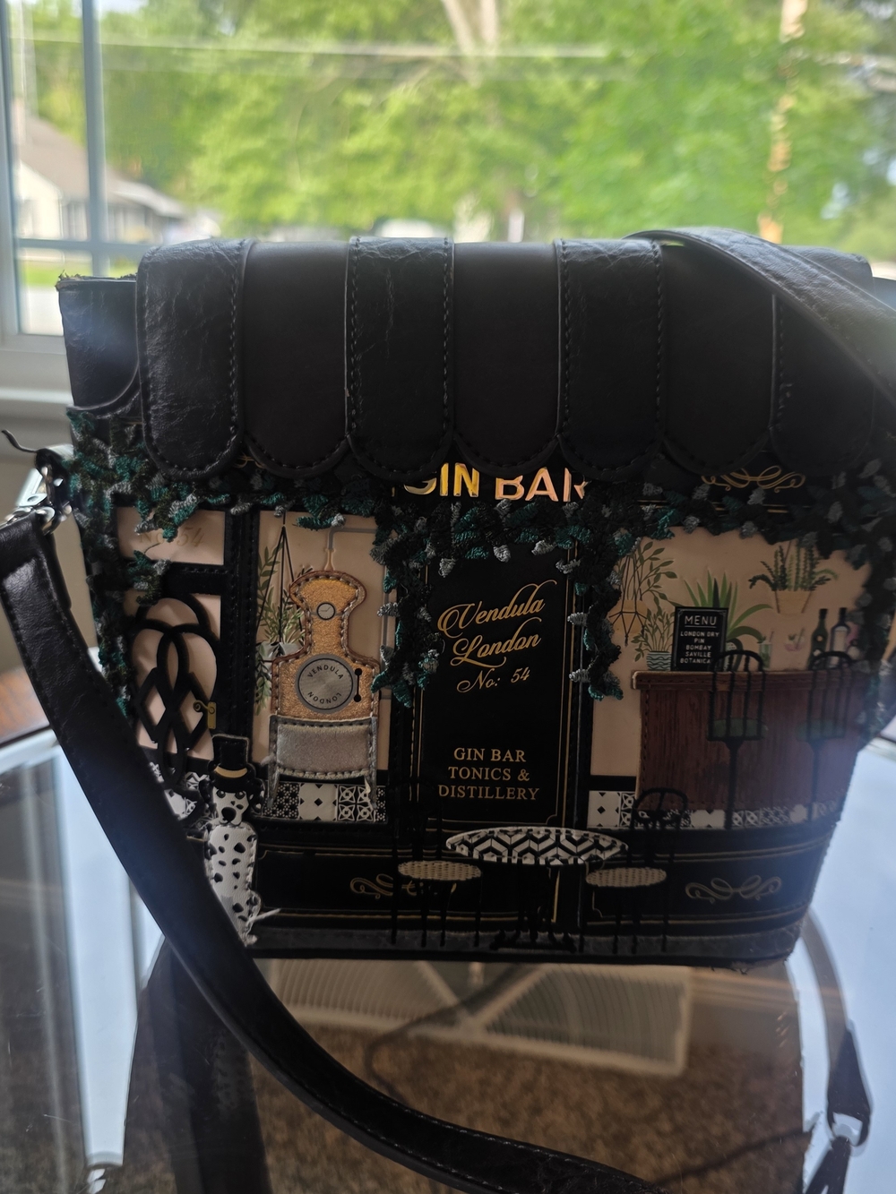 Vendula Black Gin Bar Crossbody Bag